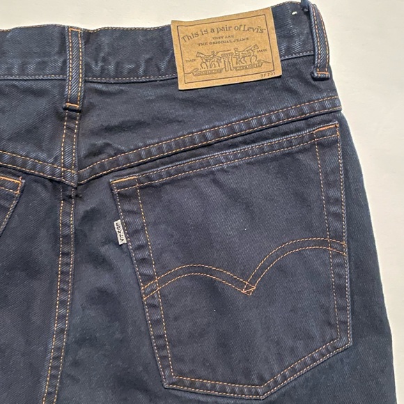 High-Rise Straight Leg Women’s Jeans - Dark Blue - Picture 4 of 16